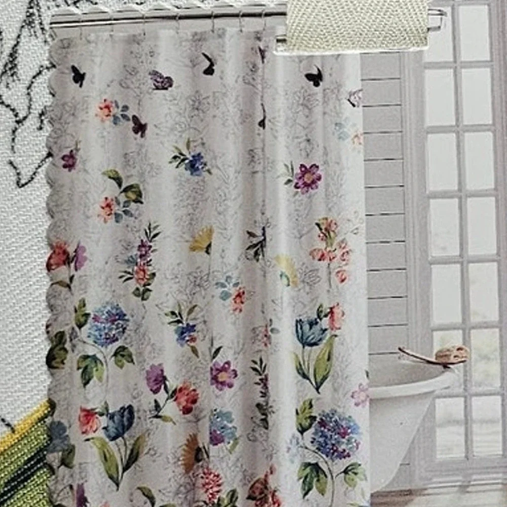 The Pioneer Women Fabric Blooming Bouquet Shower Curtain NWT